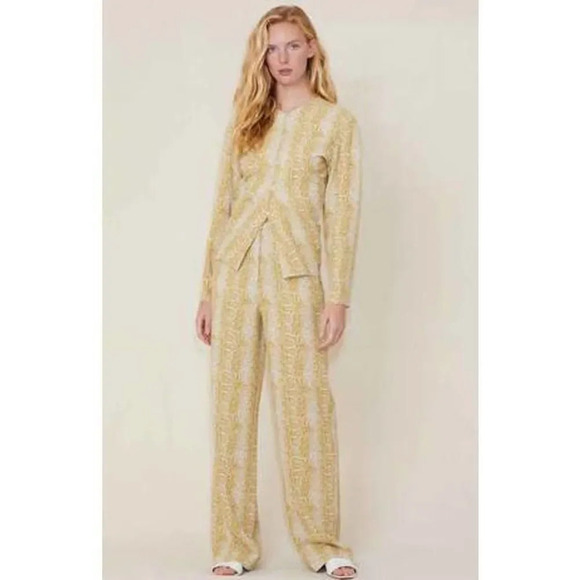 Nanushka Drew Snake print Jacquard Trousers size XS - Picture 1 of 7